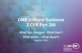 OMB Uniform Guidance 2 CFR Part 200 - rfsuny.org