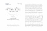 Aquinas on Free Will and Intellectual Determinism