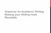 Grammar for Academic Writing: Making your Writing more ...