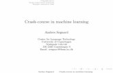 Crash-course in machine learning