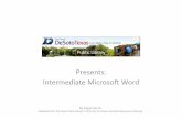 Presents: Intermediate Microsoft Word