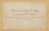Africa in the Early Colonial Period