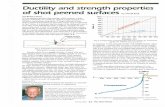 Ductility and strength properties of shot peened surfaces