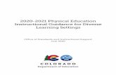 2020-2021 Physical Education Instructional Guidance for ...