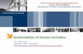 Sustainability of Human Activities.