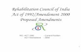 Rehabilitation Council of India Act of 1992/Amendement ...