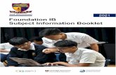 Foundation IB Subject Information Booklet 27 NOVEMBER 2020