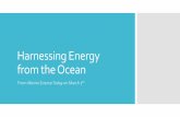 Harnessing Energy from the Ocean - Mt. San Antonio College