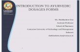 INTRODUCTION TO AYURVEDIC DOSAGES FORMS