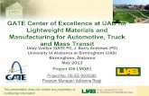 GATE Center of Excellence at UAB for Lightweight Materials ...