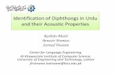 Identification of Diphthongs in Urdu and their Acoustic ...