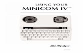USING YOUR MINICOM IV - Ultratec