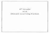 8th Grade ELA Distant Learning Packet