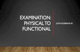 Examination: Physical to Functional