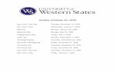 Holiday Schedule for 2020 - UWS