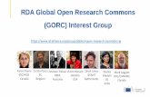 RDA Global Open Research Commons (GORC) Interest Group