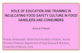 ROLE OF EDUCATION AND TRAINING IN INCULCATING FOOD …