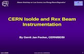 CERN Isolde and Rex Beam Instrumentation