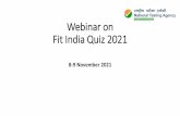 Webinar on Fit India Quiz 2021