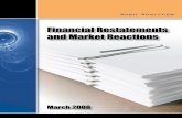 Financial Restatements and Market Reactions