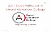 2021 Study Pathways @ Mount Alexander College