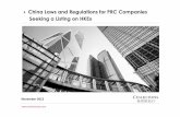 China Laws and Regulations for PRC Companies Seeking a ...
