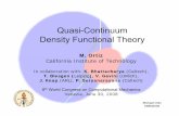 Quasi-Continuum Density Functional Theory