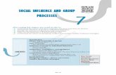 SOCIAL INFLUENCE AND GROUP PROCESSES