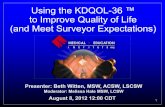 Using the KDQOL-36 ™ to Improve Quality of Life (and Meet ...