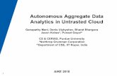 Autonomous Aggregate Data Analytics in Untrusted Cloud