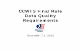 CCWIS Data Quality Requirements Presentation