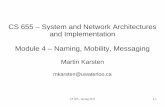 CS 655 – System and Network Architectures and ...