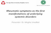 Rheumatic symptoms as the first manifestations of ...