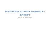 INTRODUCTION TO GENETIC EPIDEMIOLOGY (EPID0754)