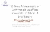 50 Years Achievements of 3MV Van de Graaff ion accelerator ...