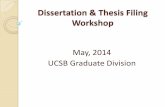 Dissertation & Thesis Filing Workshop