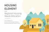 HOUSING ELEMENT Regional Housing Needs Allocation
