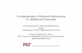 Fundamentals of Rietveld Refinement Additional Examples ...