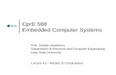 CprE 588 Embedded Computer Systems - ece.iastate.edu