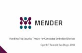 Handling Top Security Threats for Connected Embedded Devices