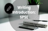 Writing Introduction: SPSE