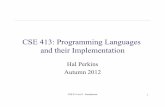 CSE 413: Programming Languages and their Implementation
