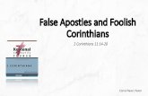 FalseApostlesandFoolish Corinthians
