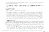 Estimating historical probabilities of natural and ...