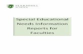 Special Educational Needs Information Reports for Faculties