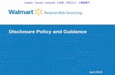 Disclosure Policy and Guidance - Walmart