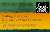 Radioactive Waste Threats Halting High-Level