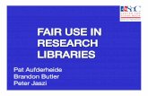 FAIR USE IN RESEARCH LIBRARIES