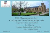 2016 Masters project 141 Cracking the Voynich manuscript code