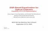 DSP-Based Equalization for Optical Channels
